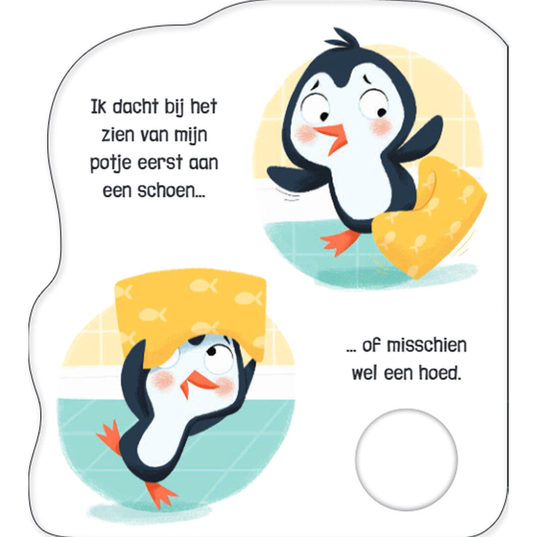 Rebo geluidenboek kleine pinguïn op het potje