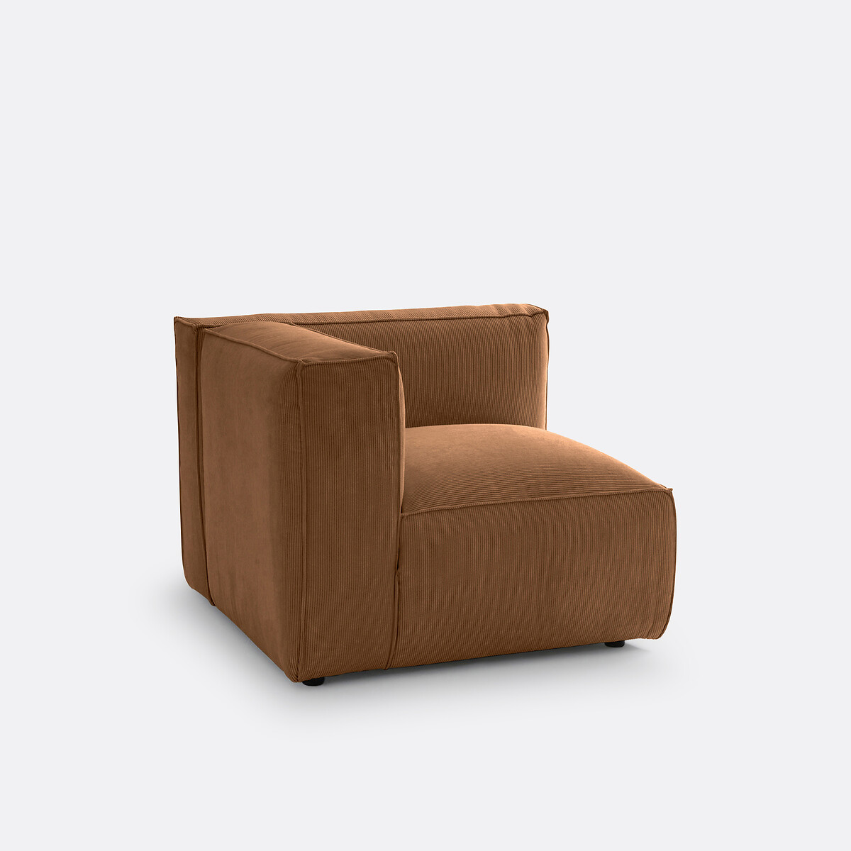 LA REDOUTE INTERIEURS<br>Canto modular de veludo canelado, Sete