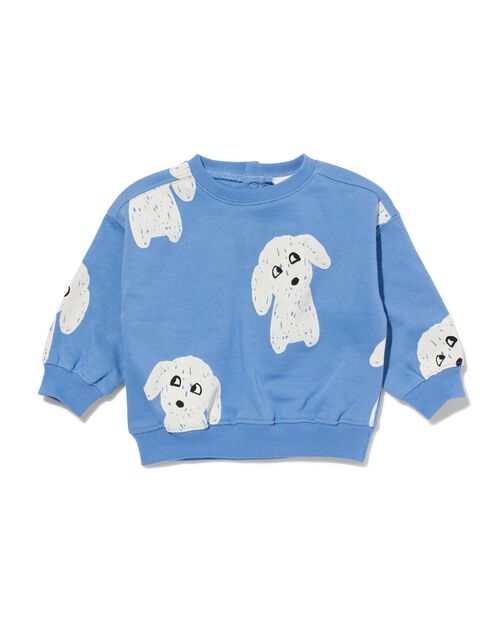 sweat chiens pour bébé bleu vif