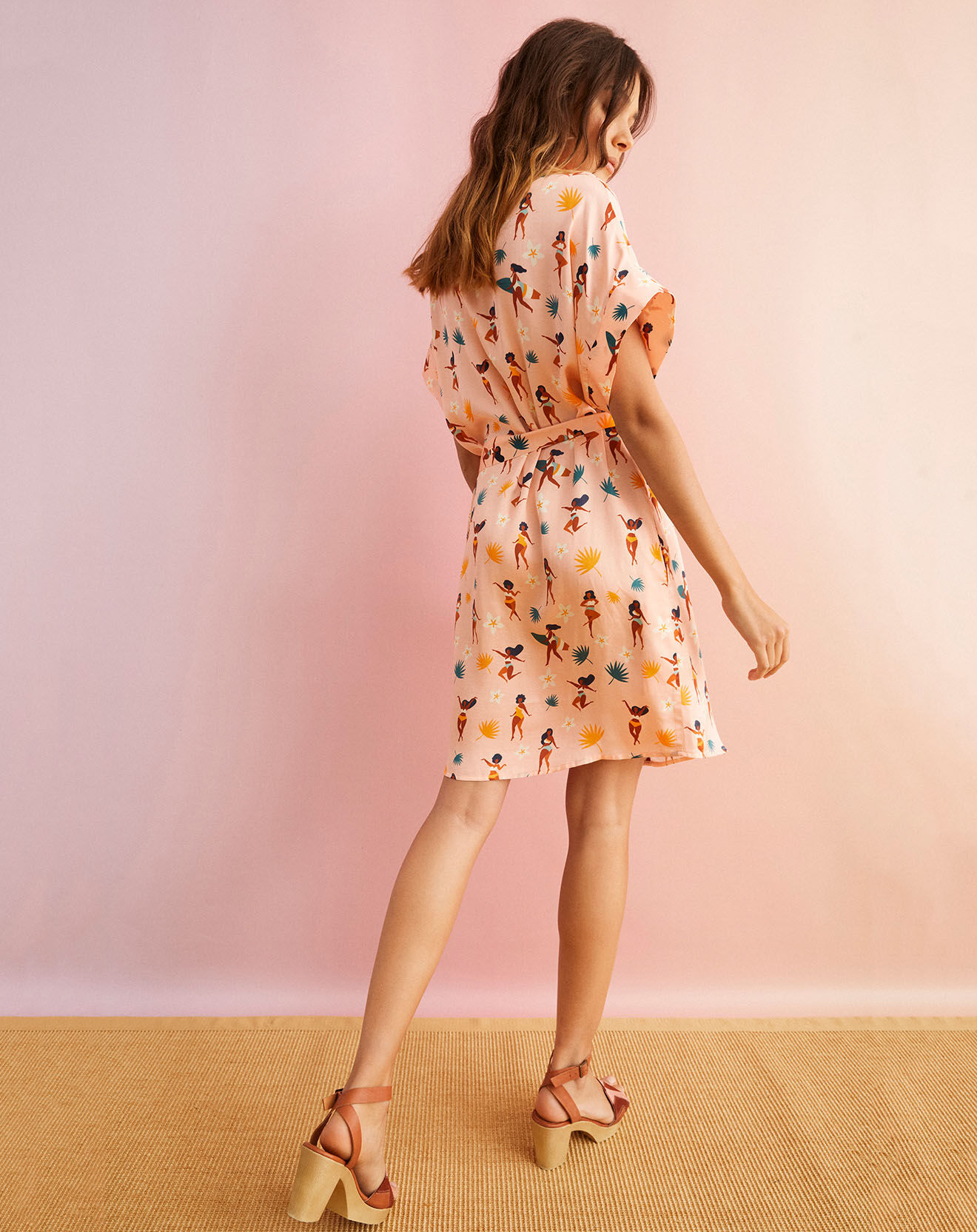 Wild Robe courte Clothilde rose