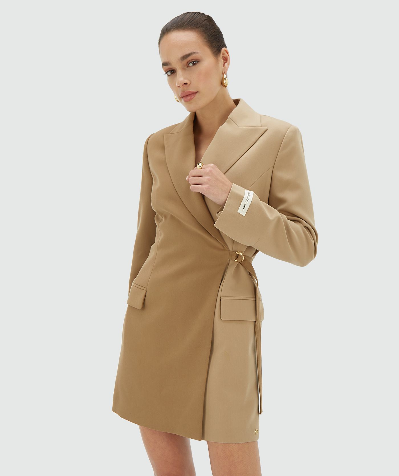 JV-FAYOLLAH blazerjurk - khaki light camel
