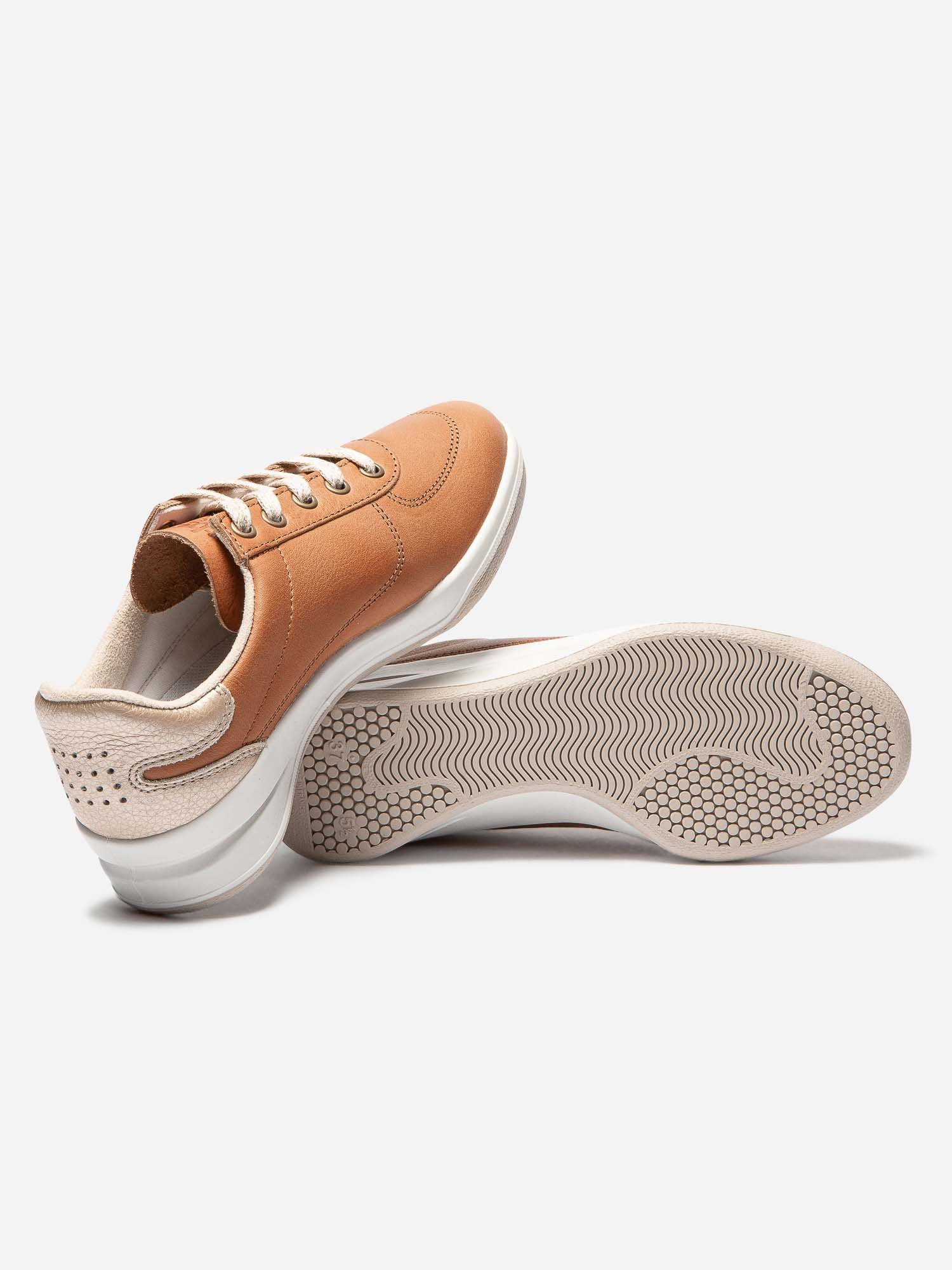 Baskets Femme Fabriquées en France Cuir Marron