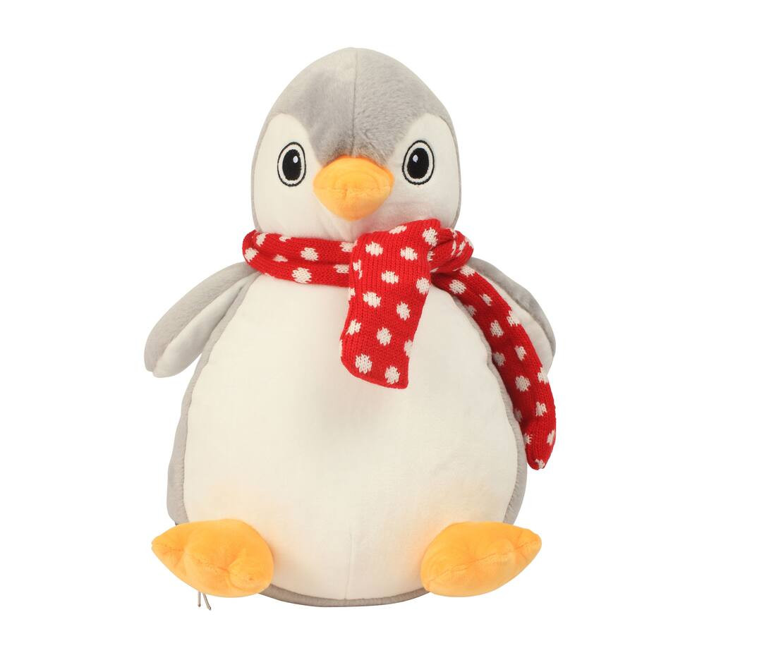 MUMBLES MM566 - Pingouin Douillet avec Écharpe Colorée