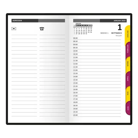 Idena Handwerkerkalender 2025 – 10 x 16,5 cm, 1 Tag 1 Seite, FSC® Mix