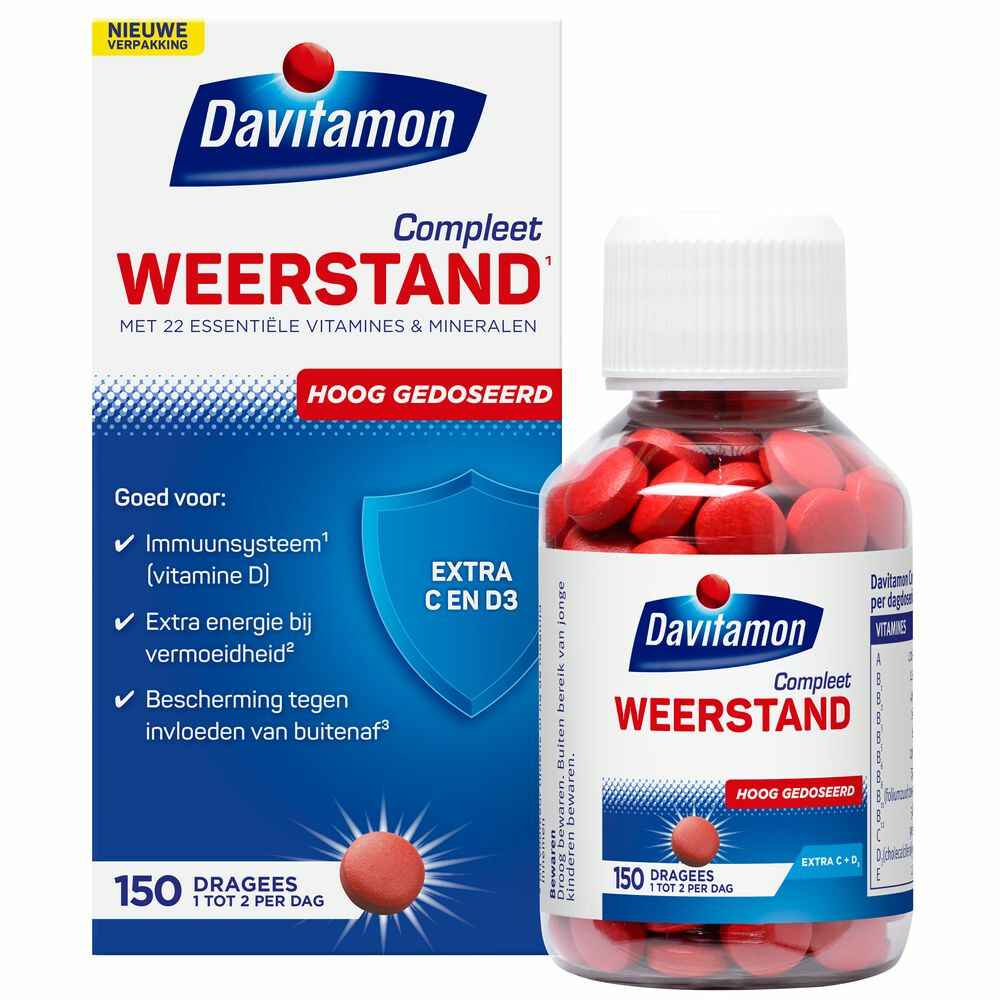 2x Davitamon Compleet Weerstand Hoog Gedoseerd150 stuks