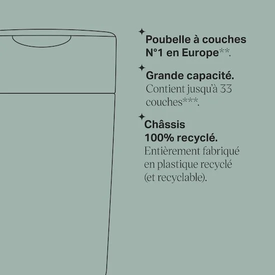 Poubelle à Couches Avancée Twist & Click Starter-pack, Lot de 6 Recharges    Blanc        de               Tommee Tippee