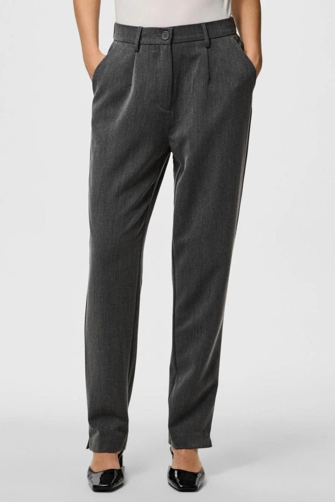 Pieces Pckamil Ankle Pant 4735773 dark grey melange