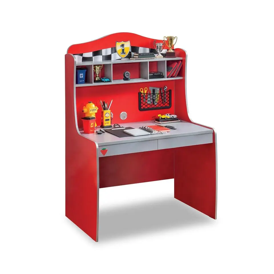 Race Cup - Autobureau - Jongenskamer - 68x103x151 cm - Rood