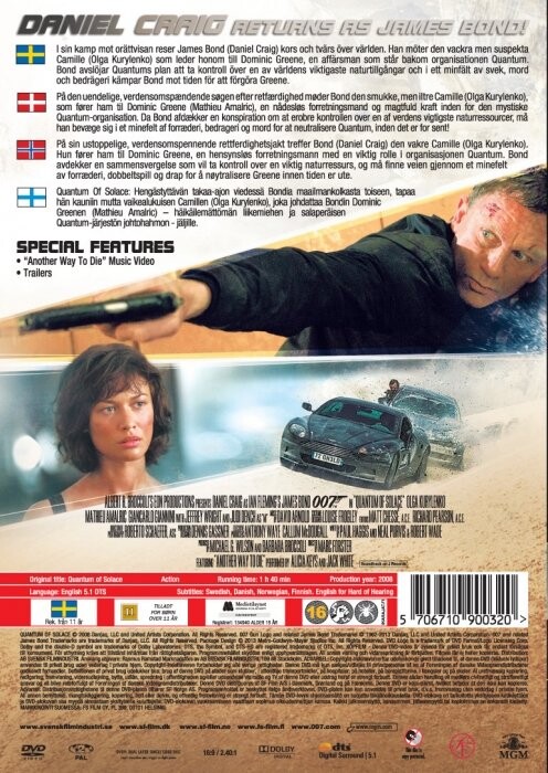 James Bond - Quantum Of Solace - DVD