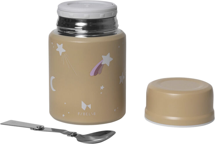 Fabelab Thermo Food Jar - Shooting Star - Caramel Multi print
