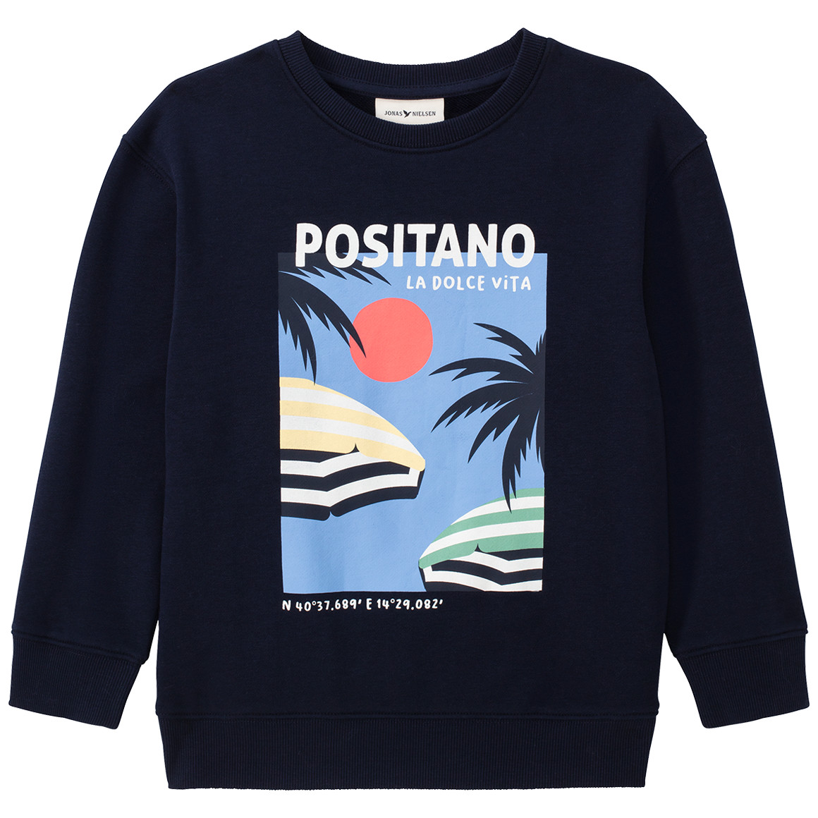Jonas Nielsen Jungen Sweatshirt mit Backprint dunkelblau