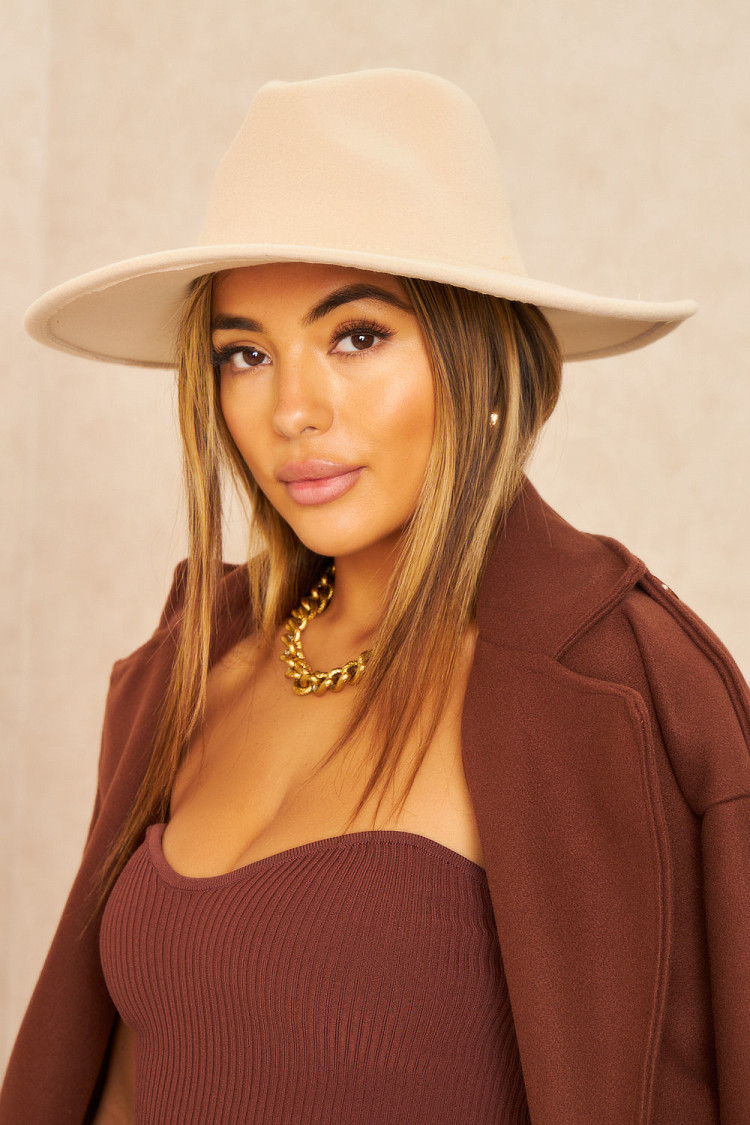 Chapeau Fedora beige