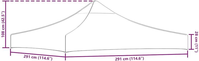 Partytentdak - Antraciet - 600D Oxford met PVC-Coating - Water- en UV-Bestendig