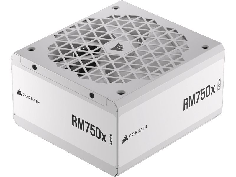 Corsair Netzteil RMx SHIFT White RM750x 750 W Vollmodulares ATX-Netzteil mit 750 W und 80 PLUS Gold Zertifizierung