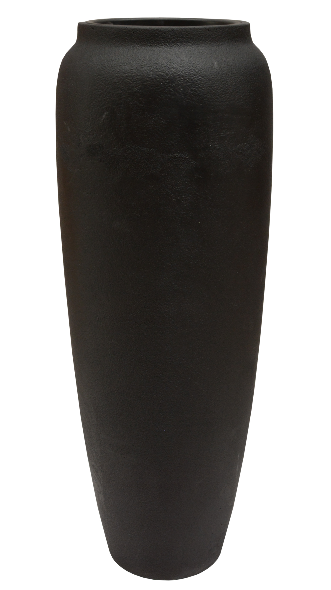 Plantenpot Hobro L rough black Ø37 x H100 cm