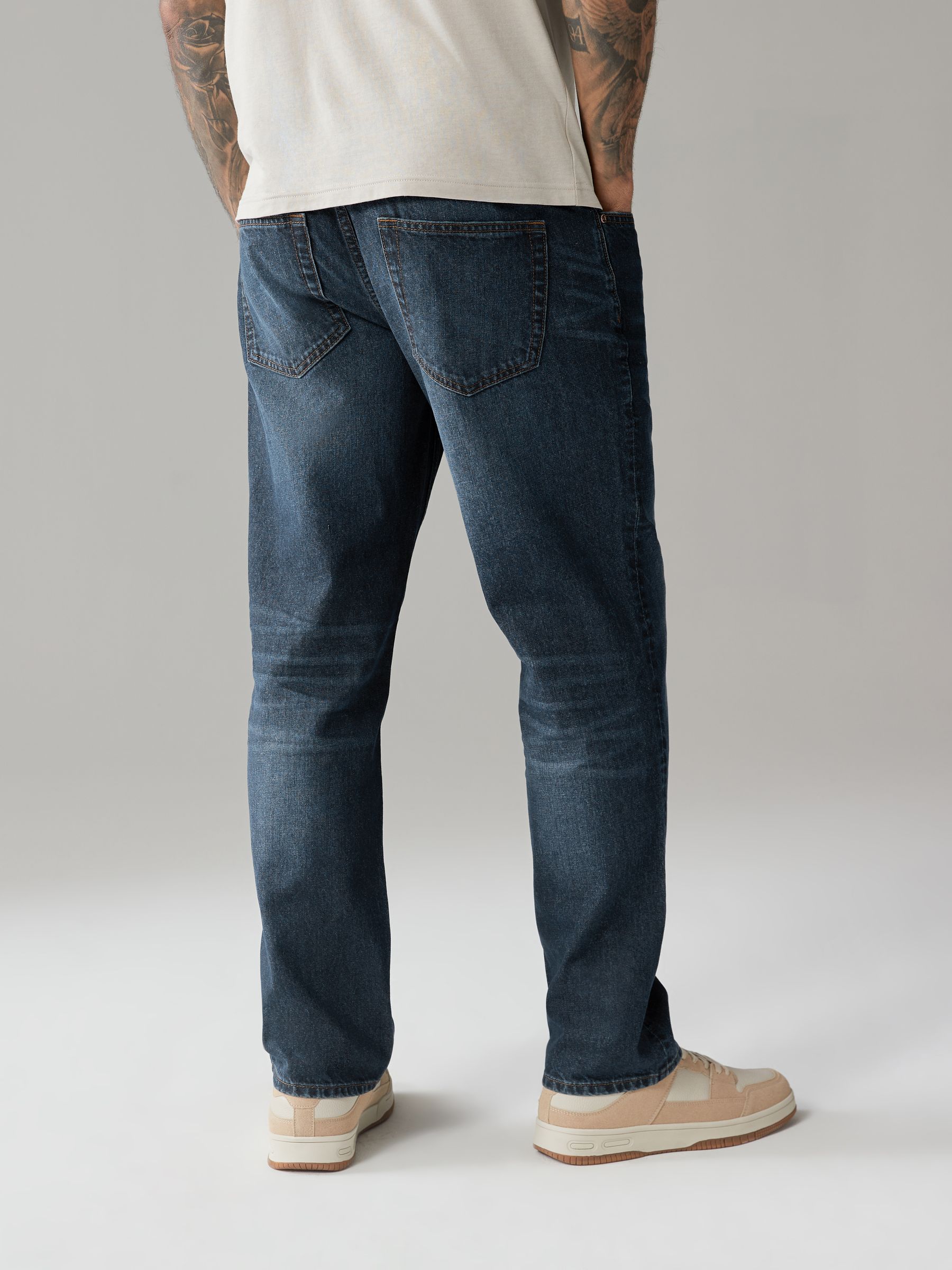 Mediumblauw - 100% katoenen authentic jeans