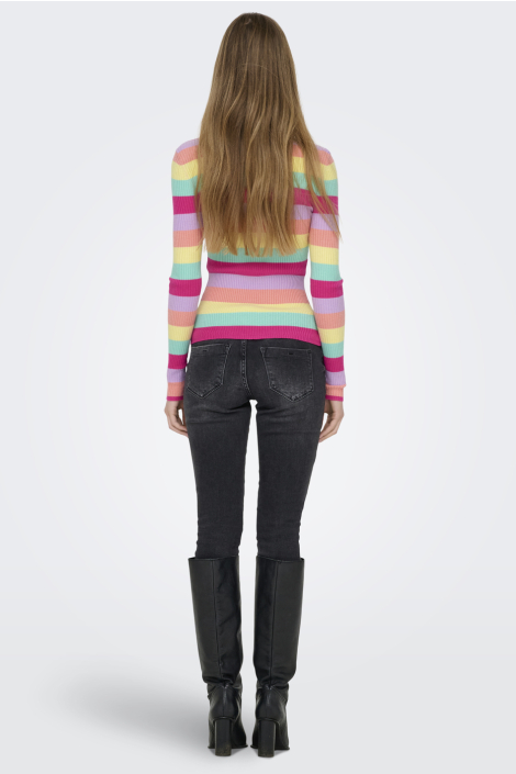 Only multi color dames trui
