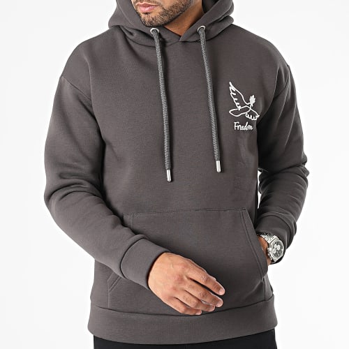 Sweat Capuche Gris Anthracite