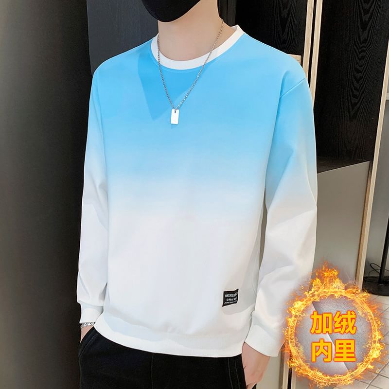 Lefitt - Sweatshirt met ronde hals en kleurverloop