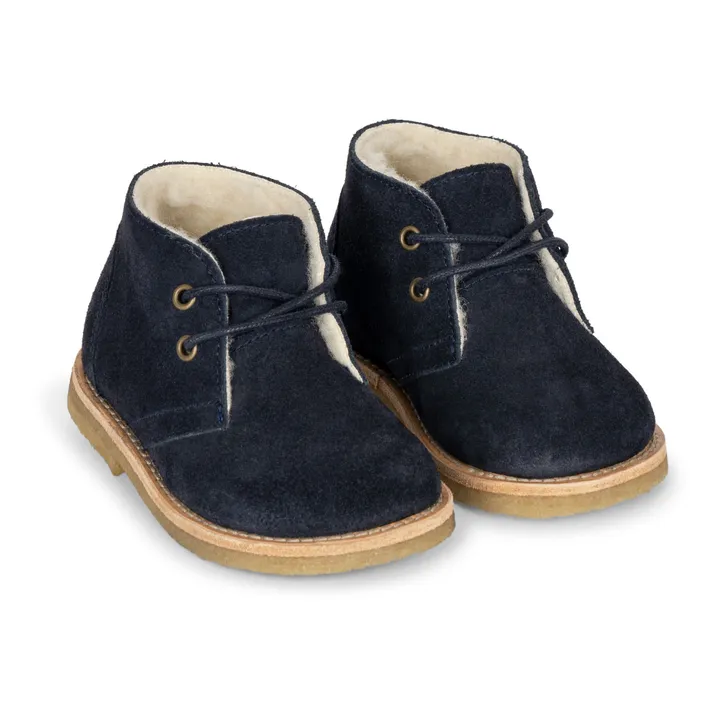 Konges Sløjd Baskets Lacets Suède Woolie Desert | Bleu marine