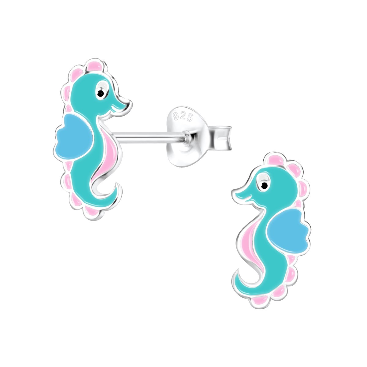 Boucles d'oreilles enfant hippocampe en argent 925