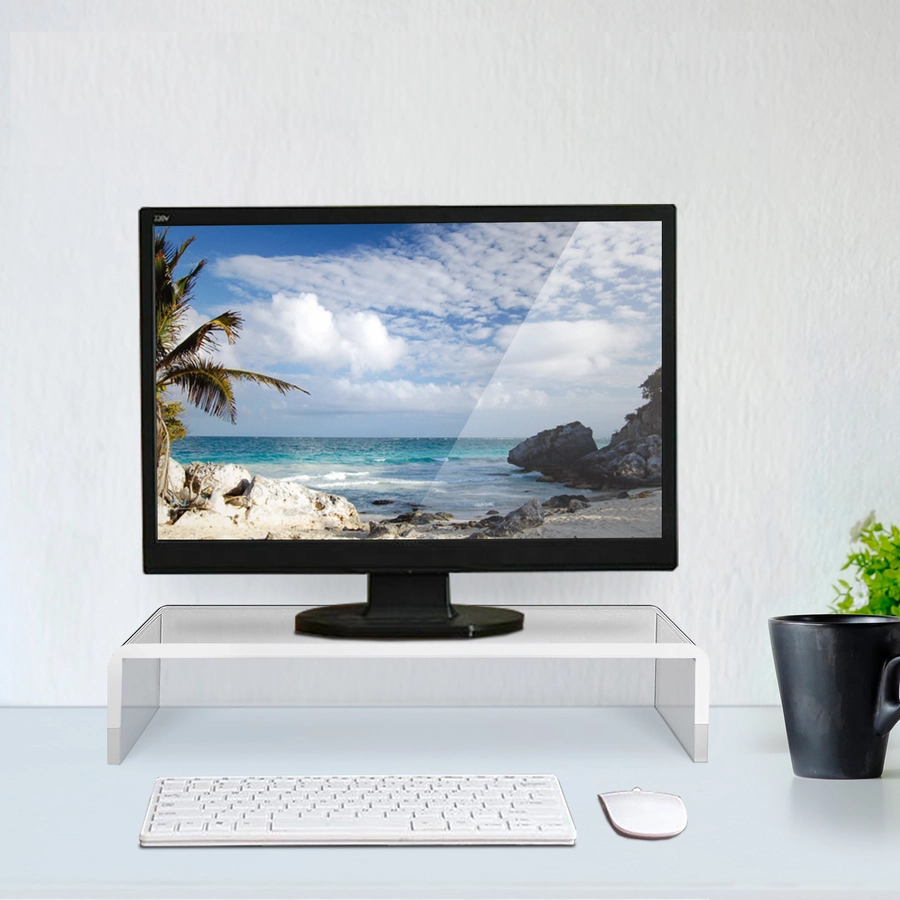 HOMCOM Bildschirmständer für TFTLCD-Monitore transparent