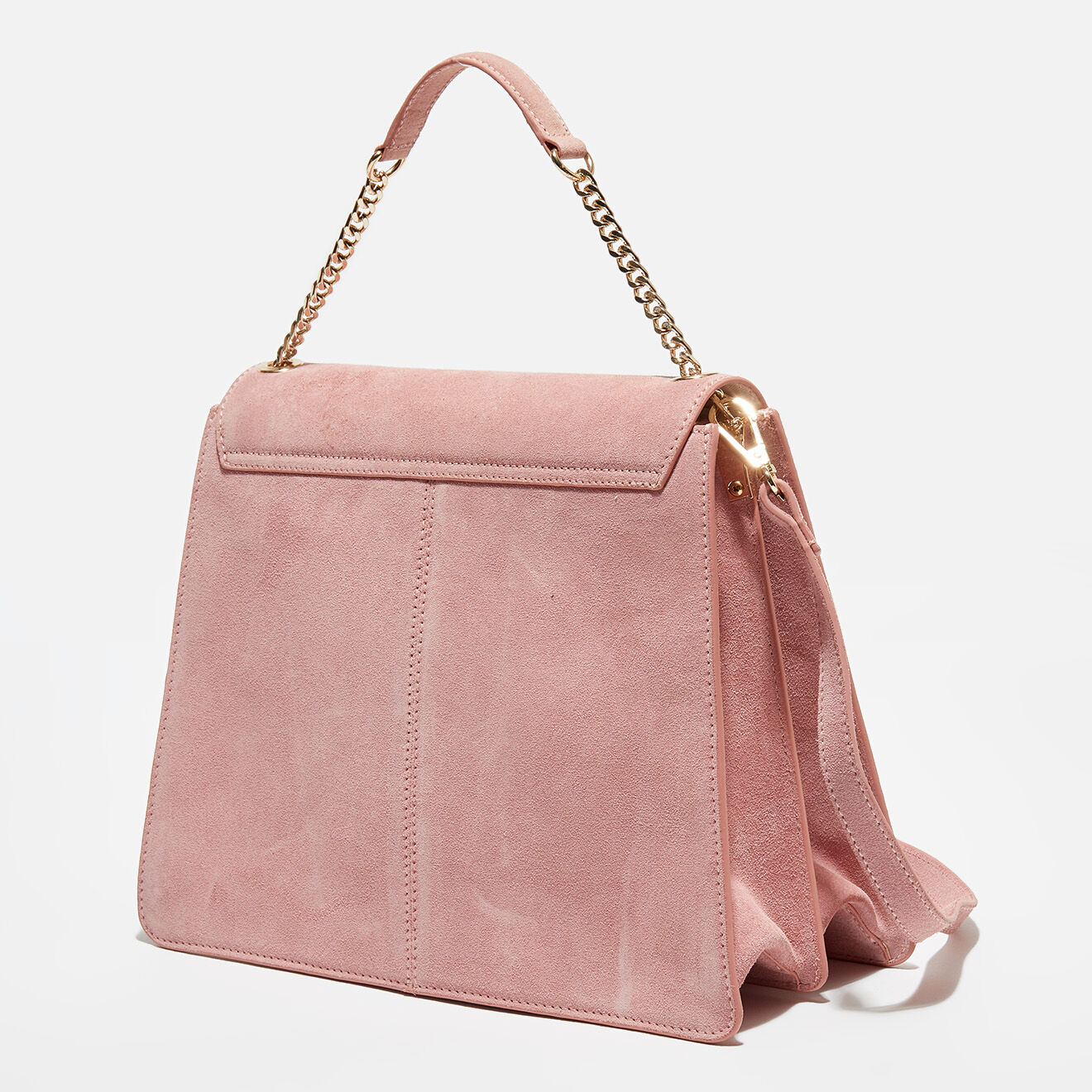 Apologie Studio Sac à main en Velours de  Cuir avec bandoulière Marina fandango - 34x31x14 cm