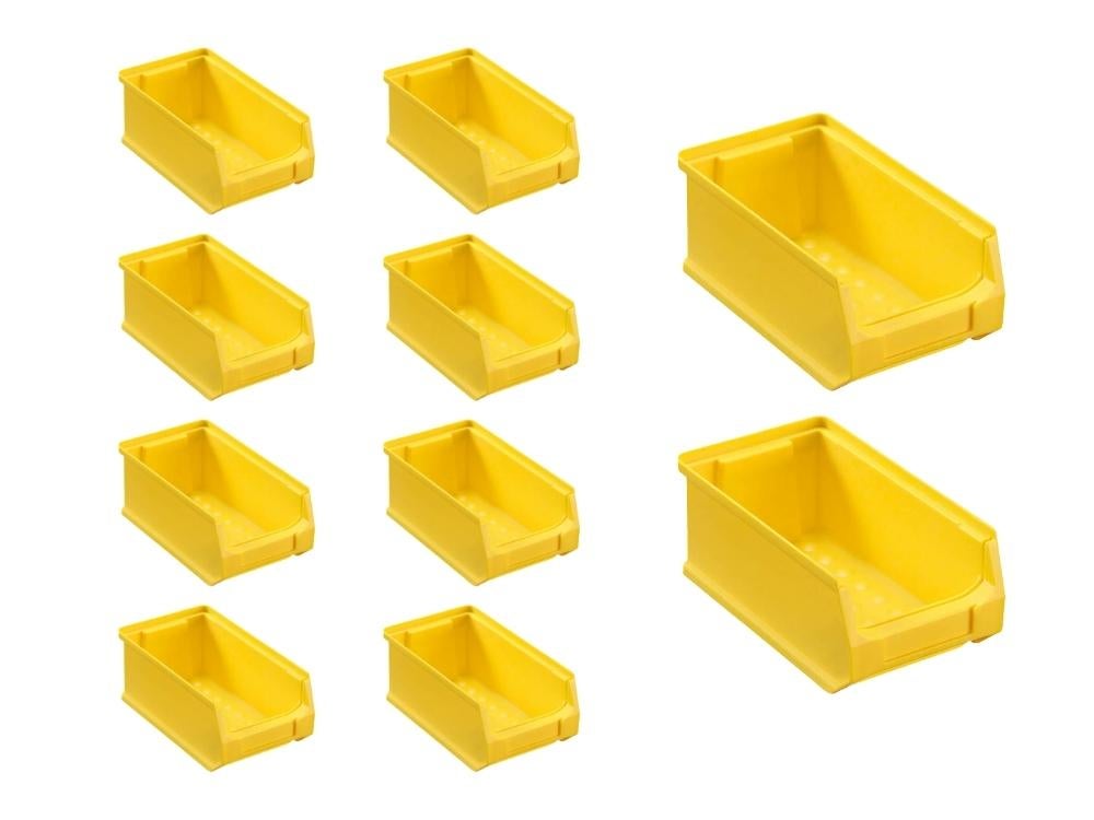 PROREGAL Value Pack 10x Gele Opbergdoos 2,0 HxBxD 7,5 x 10 x 17,5 cm 0,8 Liter Opbergcontainer