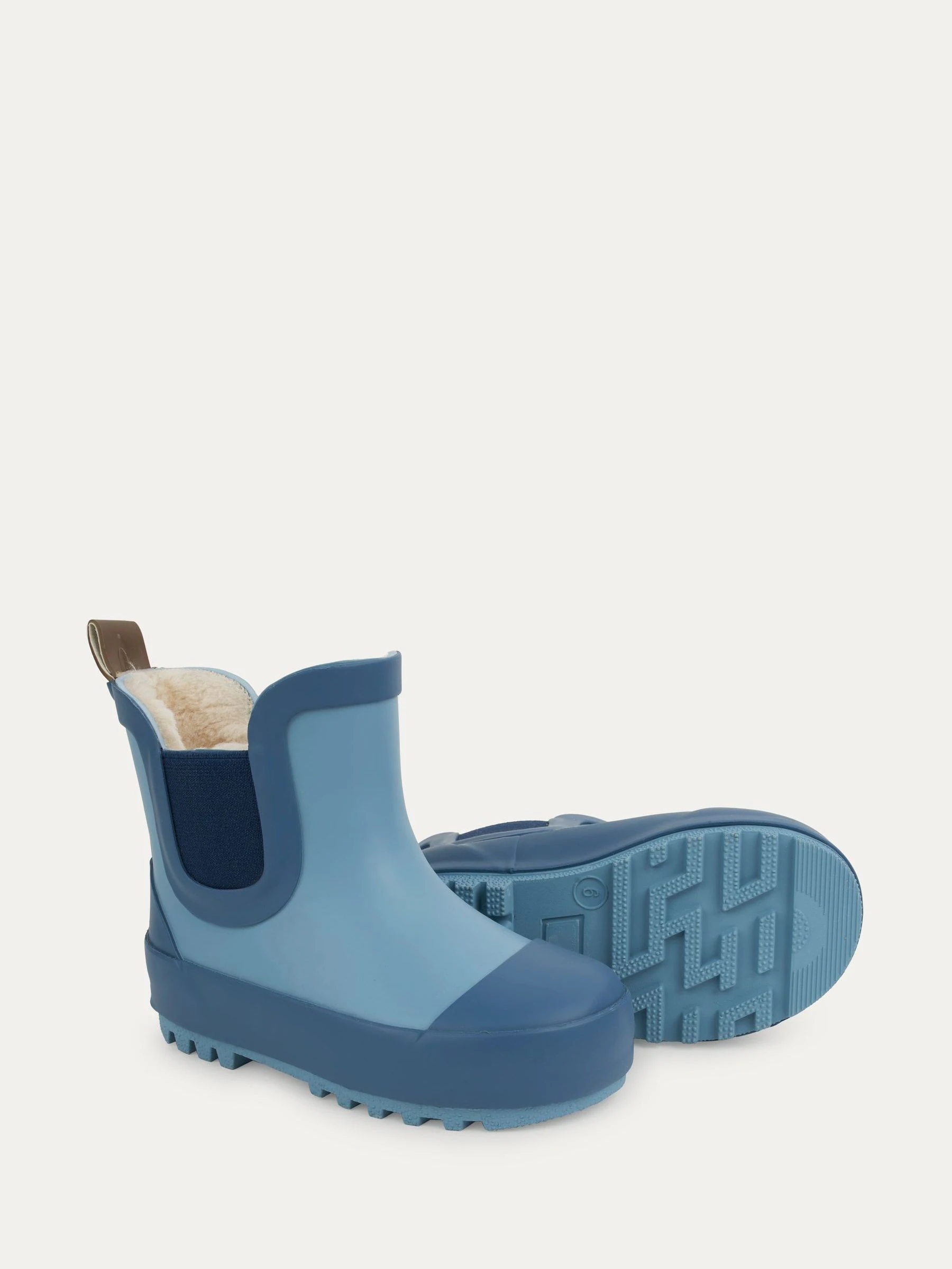 Marineblauw - KIDLY By MORI Cosy Fleece Lined Short Wellies
