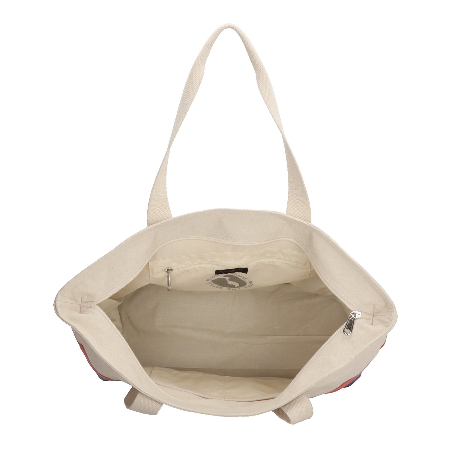 PE Florence Strandtas navy creme koraal