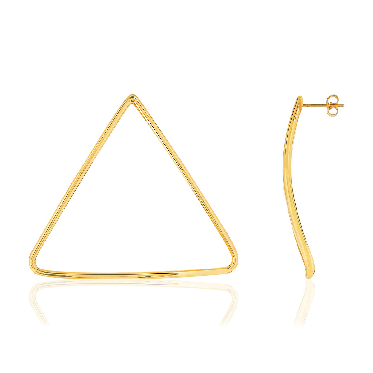 Boucles d'oreilles or 375 jaune triangles
