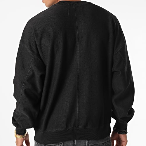 Sweat Crewneck Monologo Textured 1893 Noir