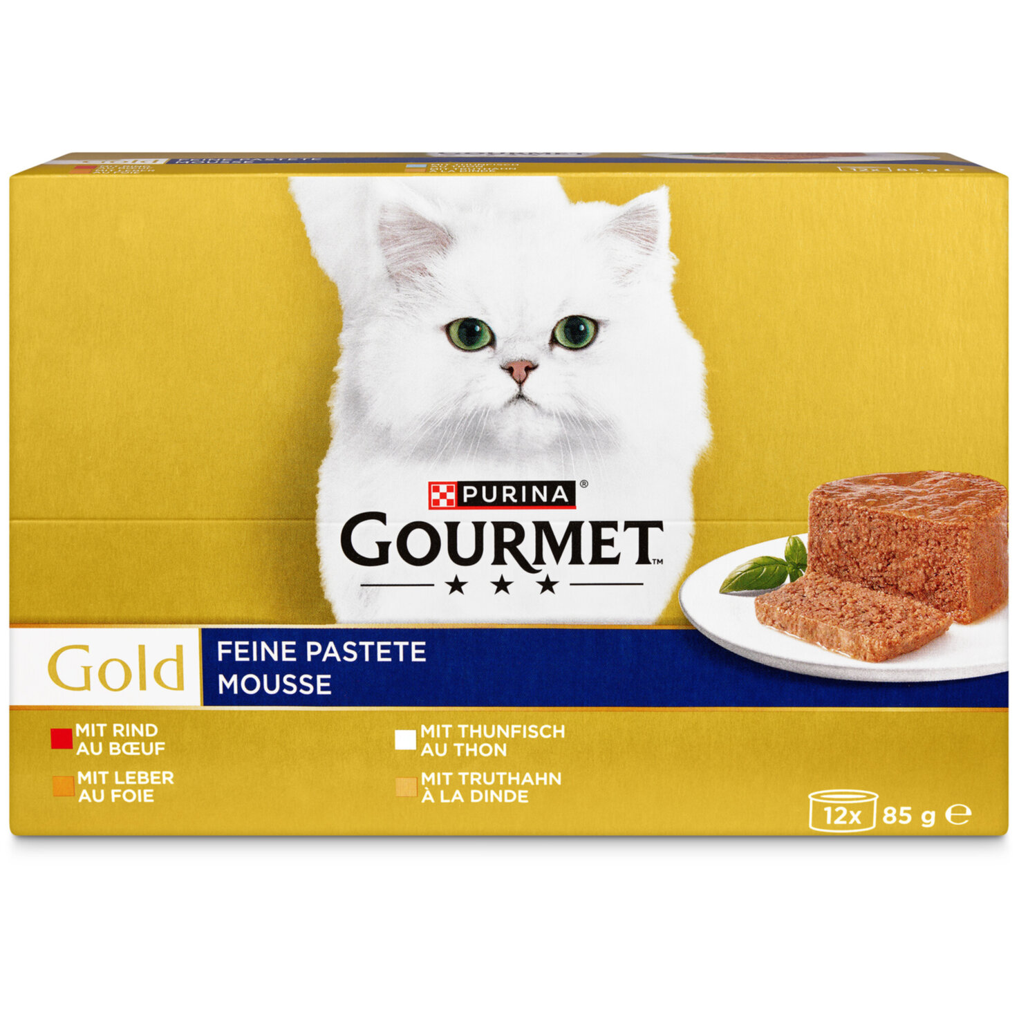 Gourmet Gold Katzenfutter Feine Pastete 12x85g