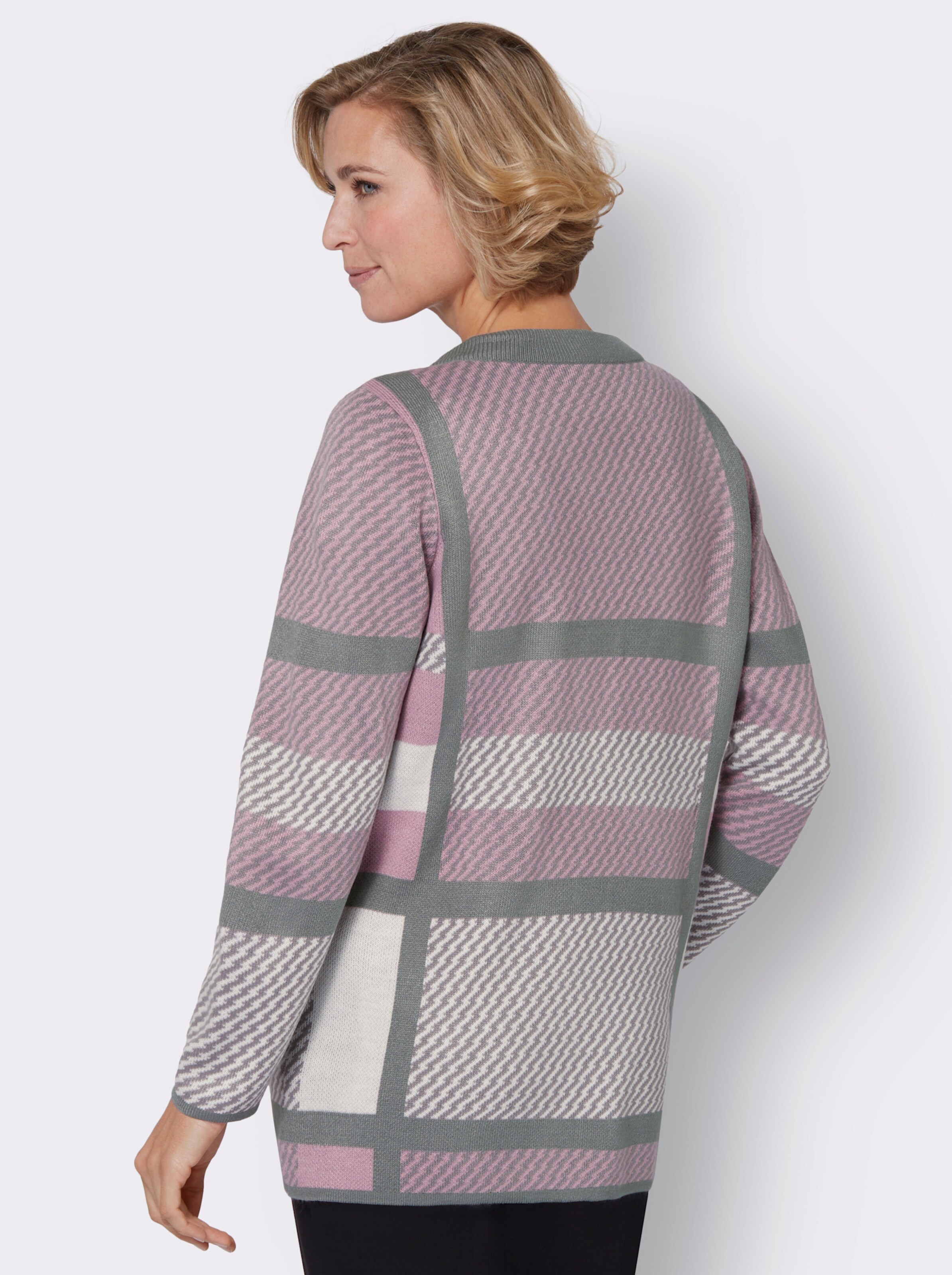 Jacquard-Strickjacke