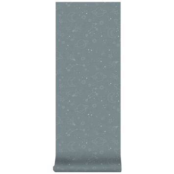 Vliesbehang Cosmos blauw (dessin 139735)
