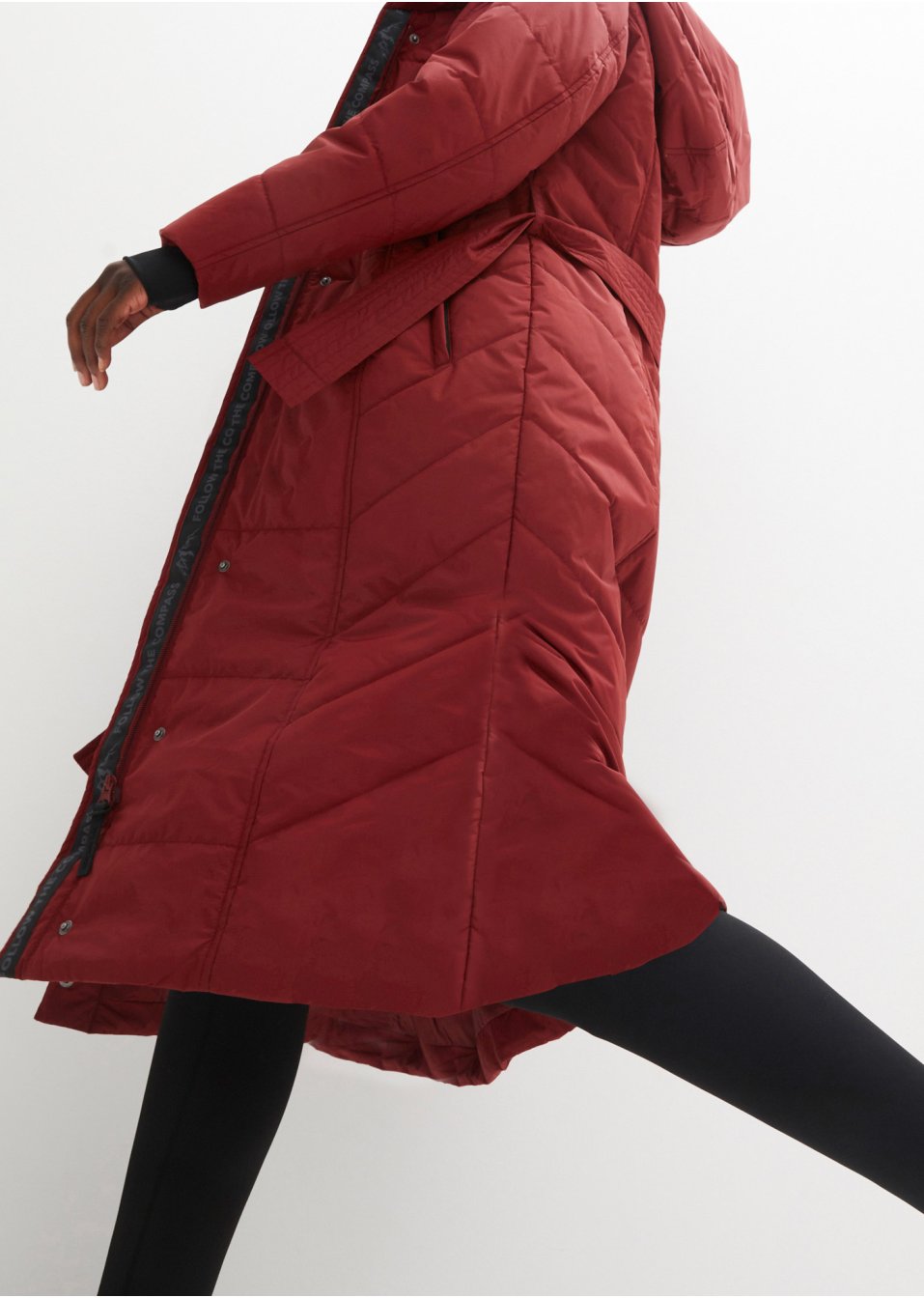 Manteau outdoor imperméable style 2 en 1 avec ceinture