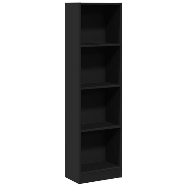 vidaXL Estante 40x24x143 cm Derivados de Madeira Preto - 778356090