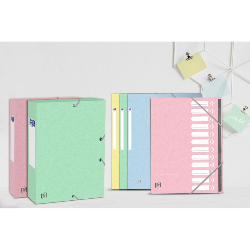 Boite Oxford Top File + 24X32 Dos De 25Mm Assorti Pastel