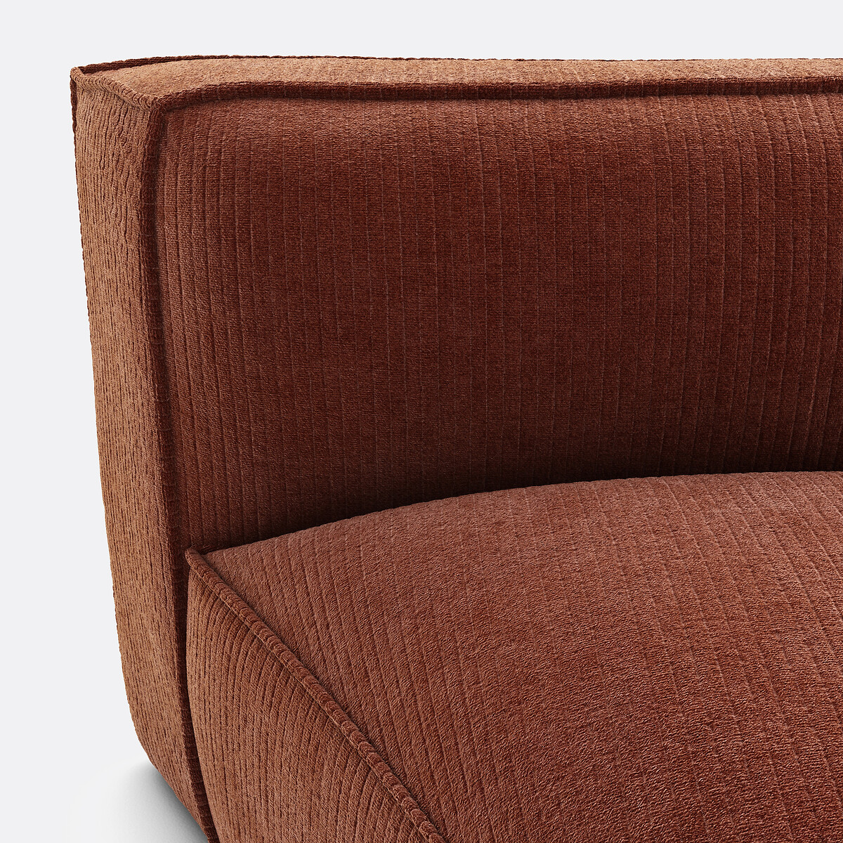 LA REDOUTE INTERIEURS<br>Canto modular aberto, veludo vintage Seven