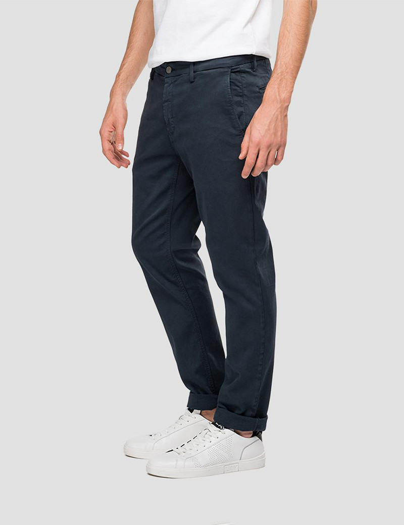 REPLAY CHINO HOMME REGULAR BENNI BLEU MARINE