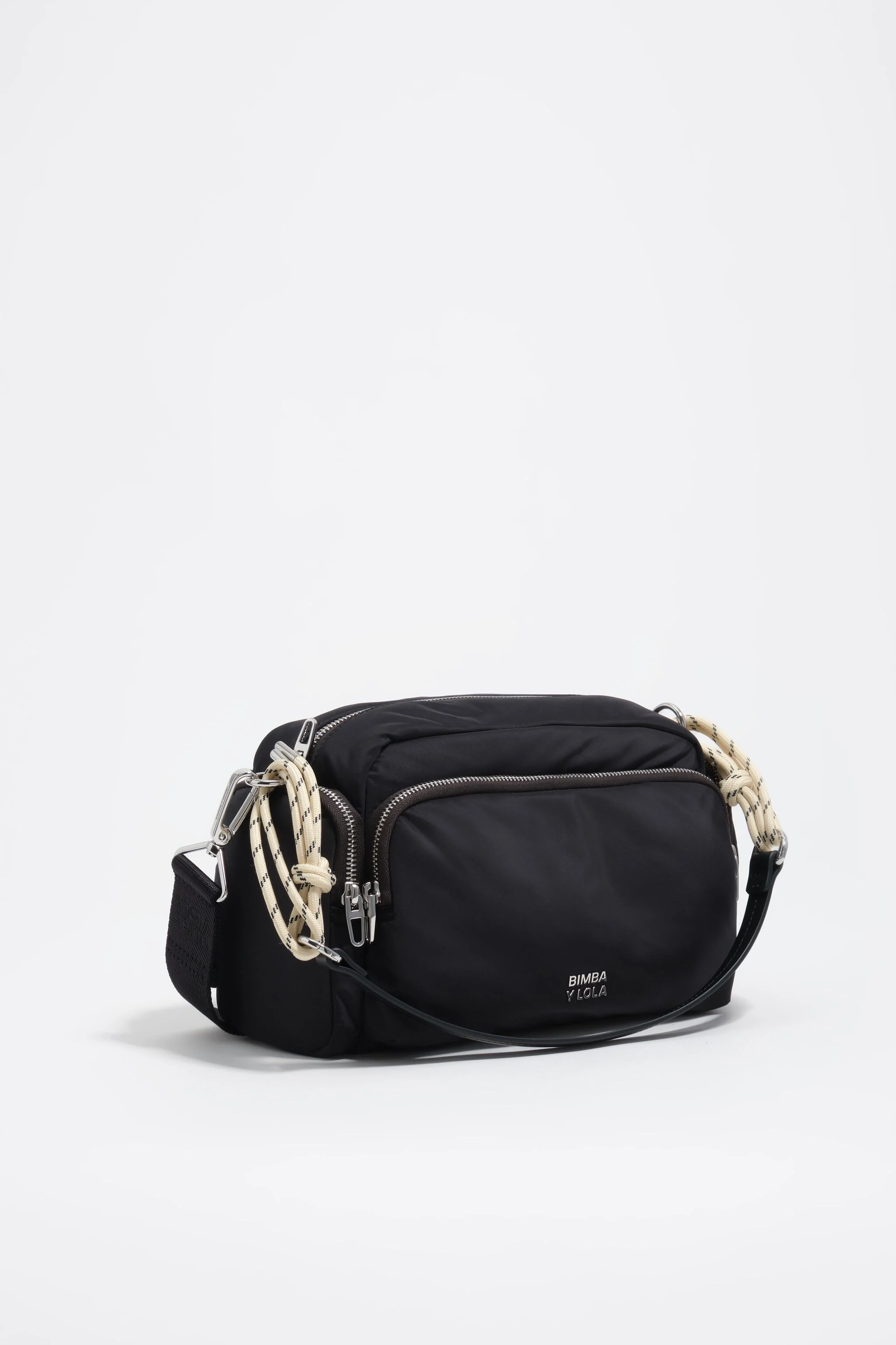 Bolsa de bolso média em náilon antracite escuro