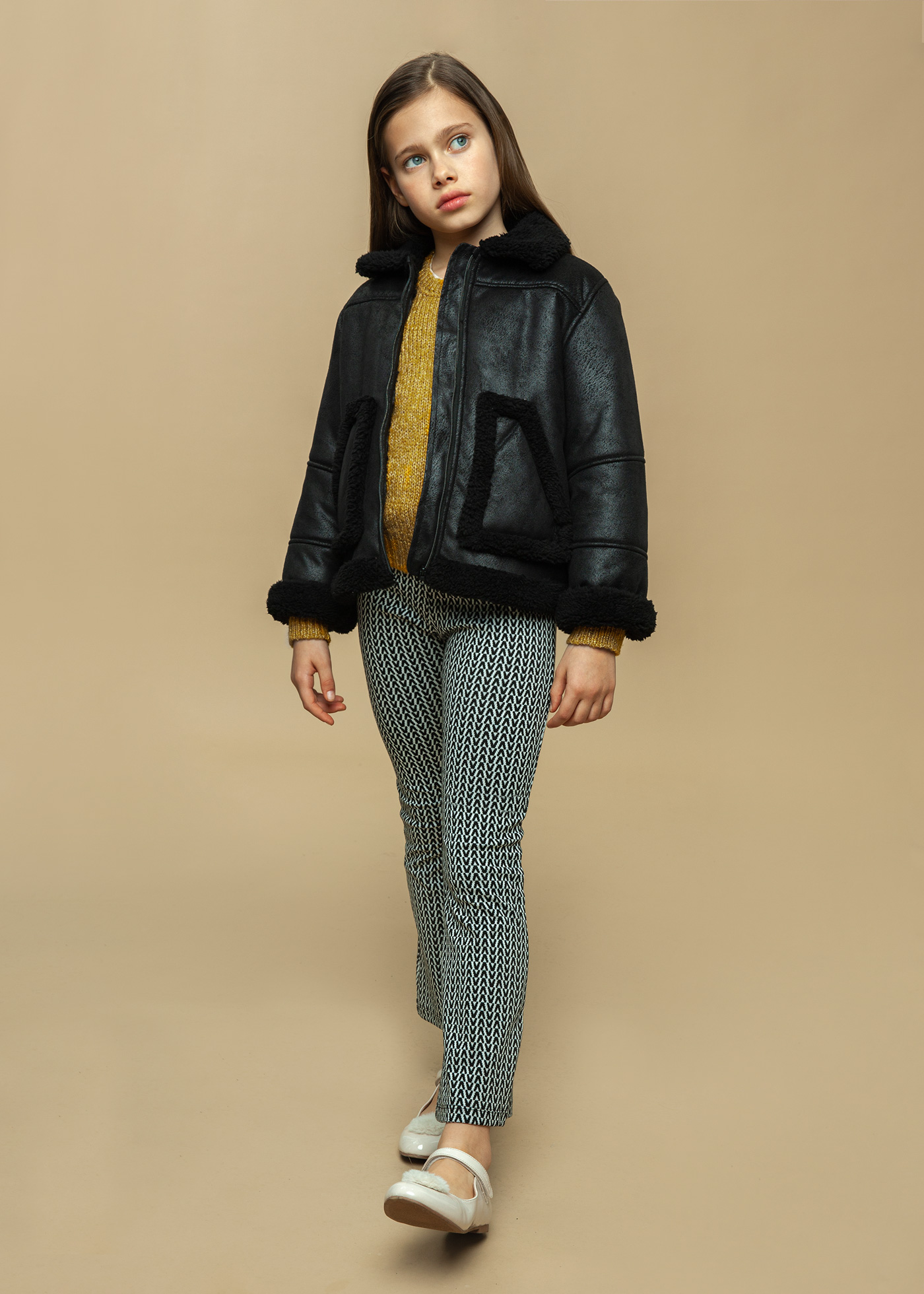 leggings jacquard para meninas