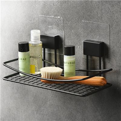 Accessoires de salle de bain noir fixation électrostatique