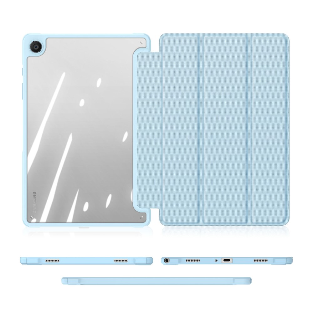Samsung Galaxy Tab A9  Plus Leder Tasche Smart Cover Schutzhülle - Blau