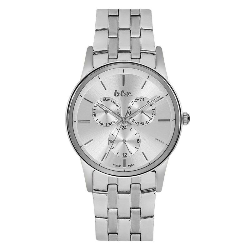 Montre Homme Lee Cooper Cadran Soleillé Argenté - LC06498.330