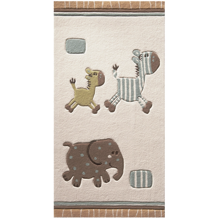 Esprit Kinderteppich Lucky Zoo beige