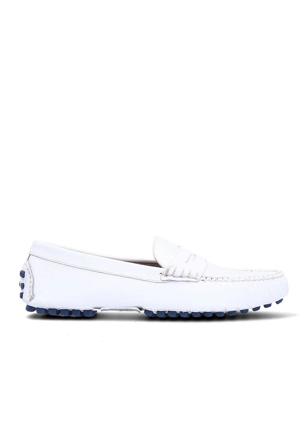 MOCASSIN DRIVER CUIR BLANC