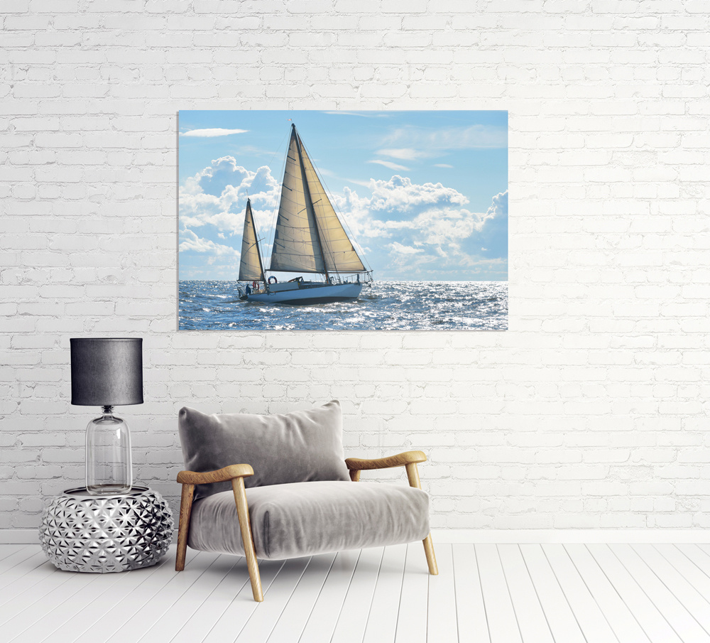 Akustikbild GROßES SEGELSCHIFF 80x120cm, 7kg