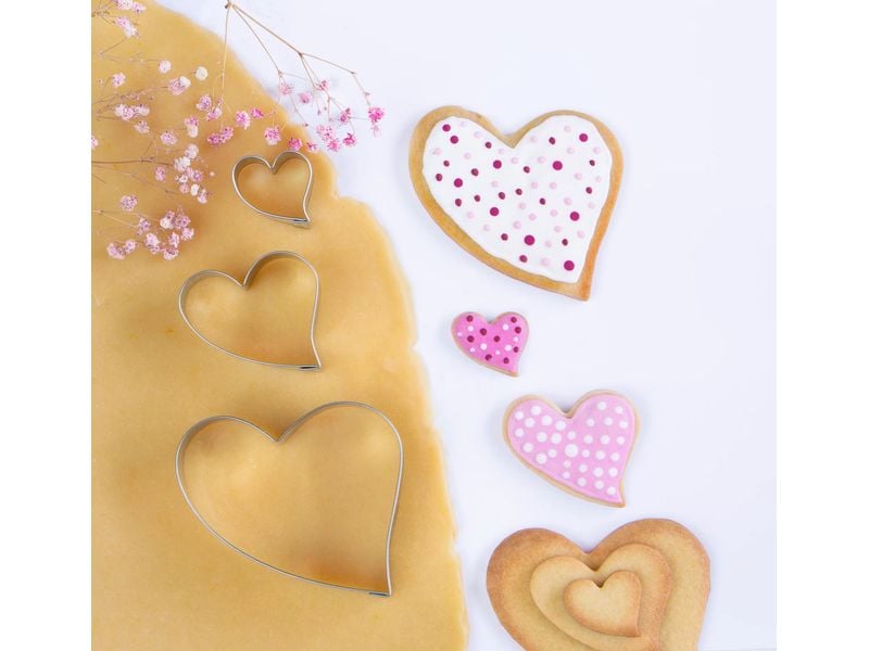 Städter Guetzli-Ausstecher Liebe, 3-teiliges Set Ausstechformen-Set