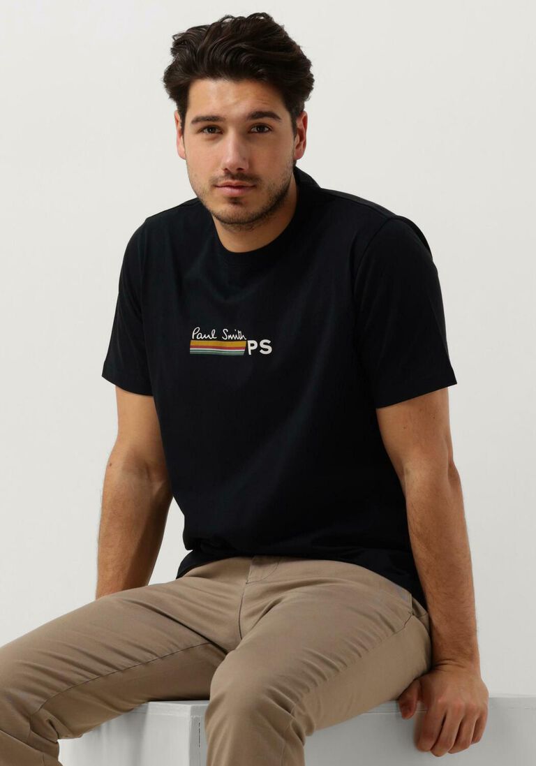 PS PAUL SMITH donkerblauwe ps paul smith t-shirt mens reg fit t shirt stripe ps paulsmith